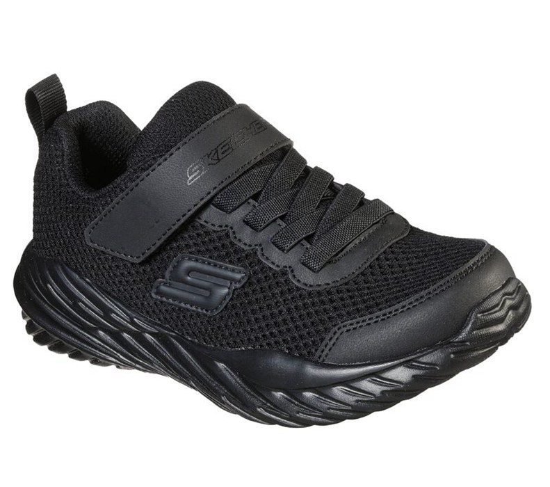 Skechers Pojkar Svarta Sneakers - Nitro Sprint - Krodon - Sverige (DTNAW-0716)